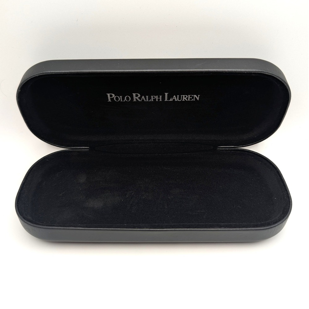 Vintage Polo Ralph Lauren Black Eyeglasses Case Hard Shell With Cleaning Cloth - Picture 4 of 5
